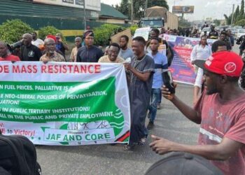 BREAKING: Protests hit Lagos over high cost of living