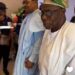 PHOTO: Ex-President  Obasanjo, former Akwa Ibom Governor, Udom Emmanuel, attend Davido and Chioma’s wedding in Lagos #Chivido2024