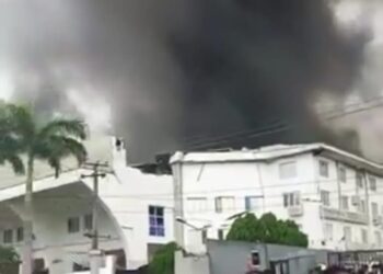 JUST IN: Christ Embassy headquarters on fire