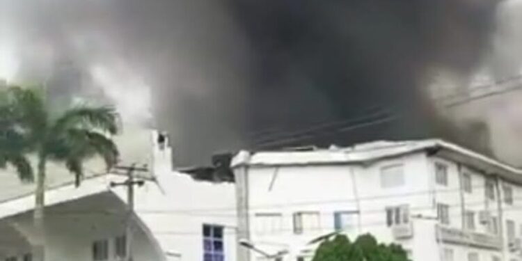 JUST IN: Christ Embassy headquarters on fire