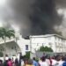 JUST IN: Christ Embassy headquarters on fire