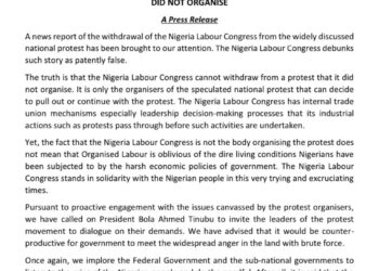 Protest: We can’t withdraw from what We didn’t organise, NLC tells FG
