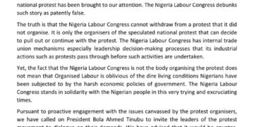 Protest: We can’t withdraw from what We didn’t organise, NLC tells FG