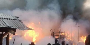 Goods worth millions of naira lost as fire razes popular market in Delta