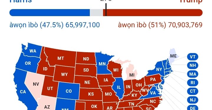 JUST IN: Trump elected US 47th President
