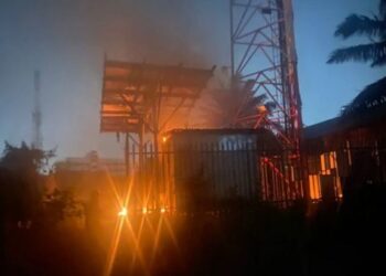 JUST IN: Fire guts FIIRO office in Lagos