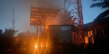 JUST IN: Fire guts FIIRO office in Lagos