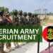 Nigerian army commence recruitment for non-tradesmen, women