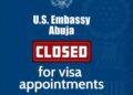 US Embassy suspends visa appointments in Abuja, hours after evacuating staff