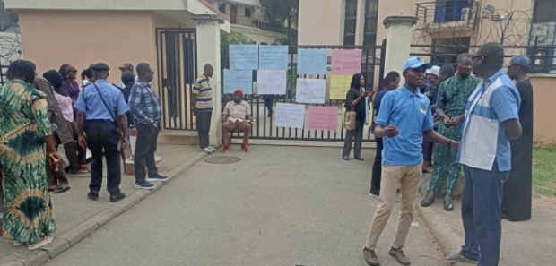 National assembly staff protest unpaid allowances, poor welfare